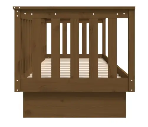 Dīvāngulta, Medus Brūna, 90X190 Cm, Priedes Masīvkoks Vidaxl