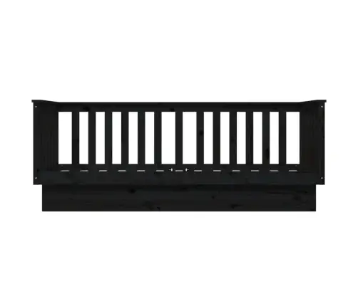 Dīvāngulta, Melna, 90X190 Cm, Priedes Masīvkoks Vidaxl