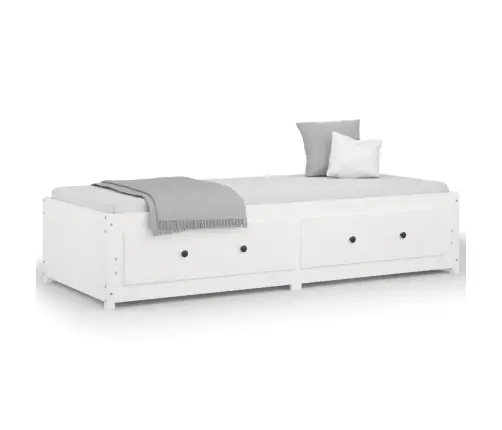 Päevavoodi Ilma Madratsita, Valge, 80 X 200 cm Männipuit