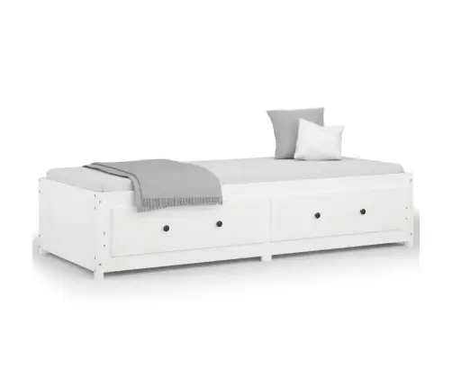 Gulta, Balta, 90X190 Cm, Vienvietīga, Priedes Masīvkoks Vidaxl