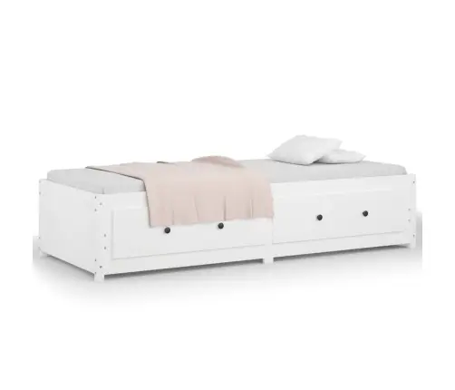 Gulta, Balta, 90X190 Cm, Vienvietīga, Priedes Masīvkoks Vidaxl