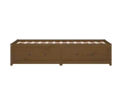 Lova, Medaus Ruda, 90X190cm Pušies Medienos Masyvas, Vienvietė