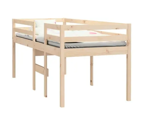 Augstā Gulta, 90X190 Cm, Priedes Masīvkoks Vidaxl