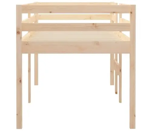 Augstā Gulta, 75X190 Cm, Priedes Masīvkoks Vidaxl