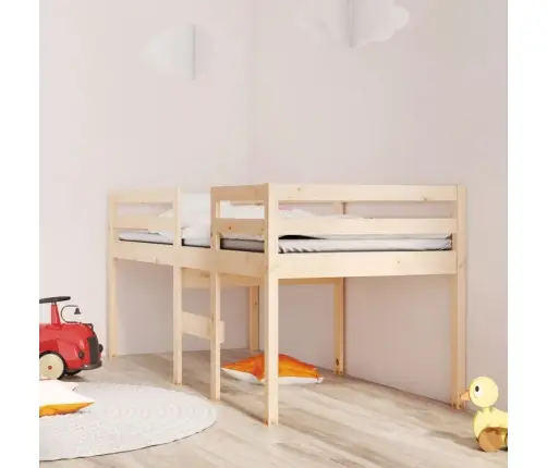 Augstā Gulta, 75X190 Cm, Priedes Masīvkoks Vidaxl