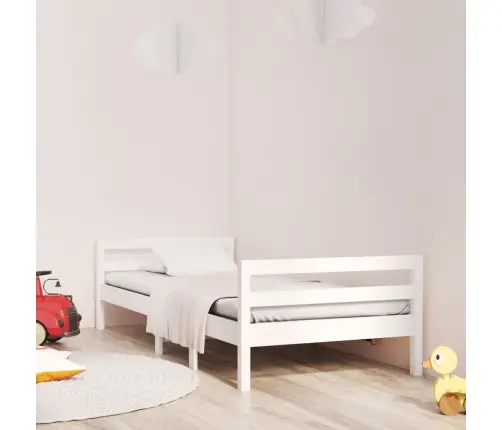 Lovos Rėmas Su Be Čiužinio, Baltas, 75X190cm Pušies Masyvas