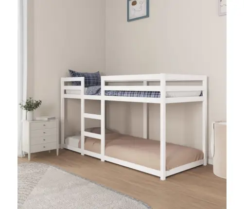 Narivoodi, Valge, 80 X 200 cm Männipuit