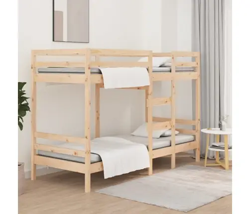 Divstāvu Gulta, 80X200 Cm, Priedes Masīvkoks Vidaxl