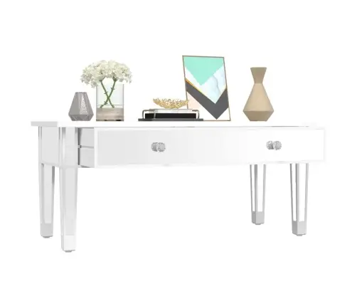 Veidrodinis Kavos Staliukas, 106X45X45cm Mediena Ir Stiklas