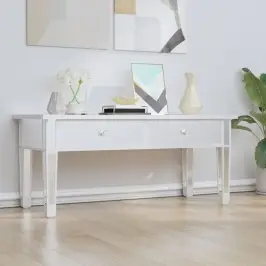 Spoguļa Kafijas Galdiņš, 106X45X45Cm, Inženierijas Koks, Stikls  Vidaxl