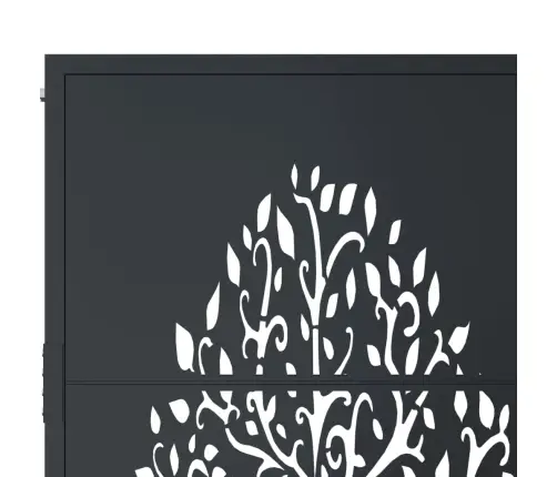 Dārza Vārti, Antracītpelēki, 105X130 Cm, Tērauds, Koka Dizains Vidaxl