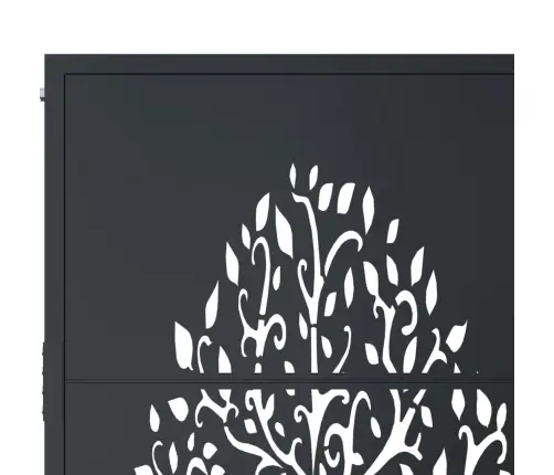 Dārza Vārti, Antracītpelēki, 105X180 Cm, Tērauds, Koka Dizains Vidaxl