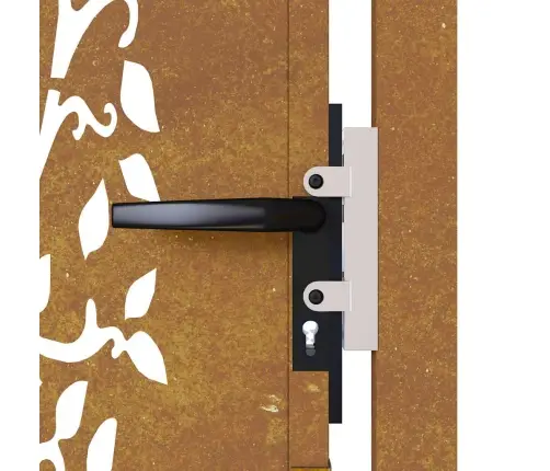 Aiavärav 100 X 125 Cm Corten Terasest, Puudisainiga