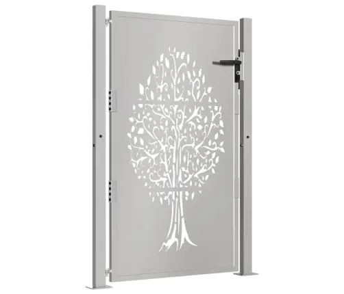 Dārza Vārti, 105X155 Cm, Tērauds Ar Rūsas Efektu, Koka Dizains Vidaxl