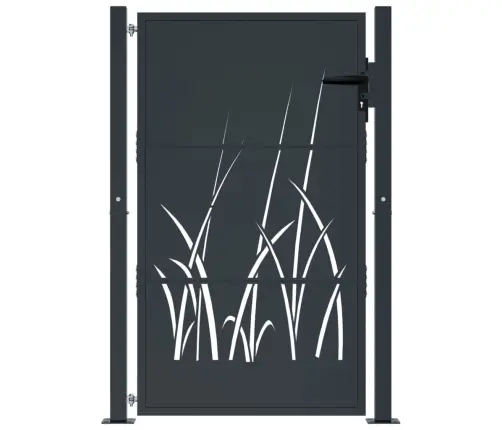 Dārza Vārti, Antracītpelēki, 105X130 Cm, Tērauds, Zāles Dizains Vidaxl
