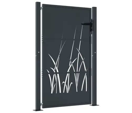 Dārza Vārti, Antracītpelēki, 105X155 Cm, Tērauds, Zāles Dizains Vidaxl