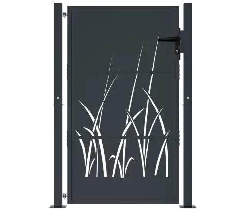 Dārza Vārti, Antracītpelēki, 105X155 Cm, Tērauds, Zāles Dizains Vidaxl