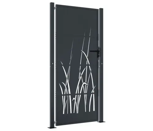 Dārza Vārti, Antracītpelēki, 105X180 Cm, Tērauds, Zāles Dizains Vidaxl