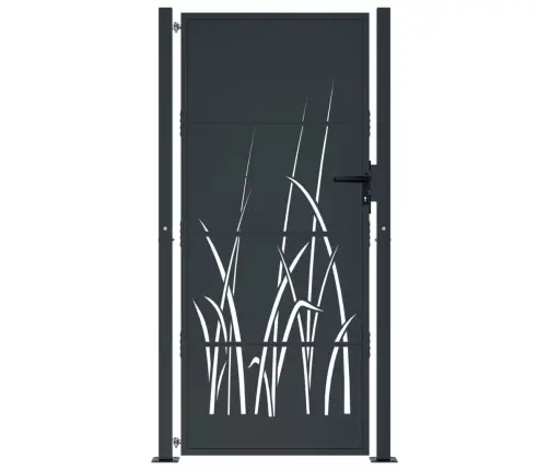 Dārza Vārti, Antracītpelēki, 105X180 Cm, Tērauds, Zāles Dizains Vidaxl