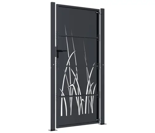 Dārza Vārti, Antracītpelēki, 105X205 Cm, Tērauds, Zāles Dizains Vidaxl