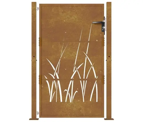 Aiavärav 100 X 150 Cm Corten Terasest Murukujundusega