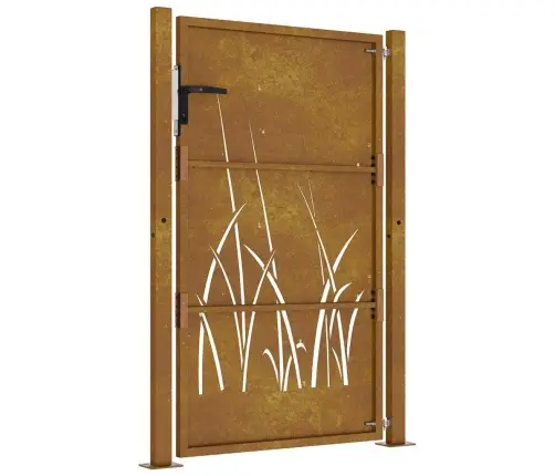 Aiavärav 100 X 150 Cm Corten Terasest Murukujundusega