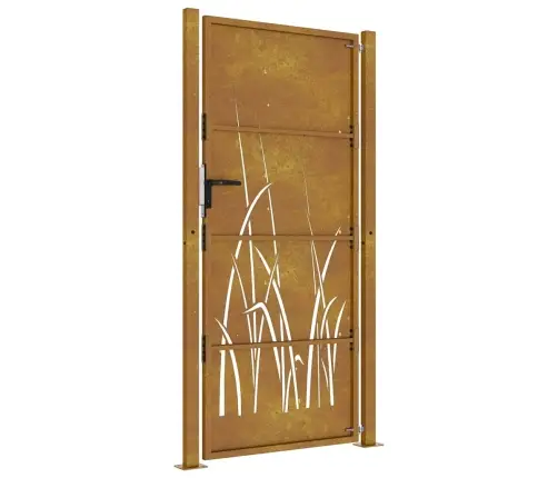 Dārza Vārti, 105X180 Cm, Tērauds Ar Rūsas Efektu, Zāles Dizains Vidaxl