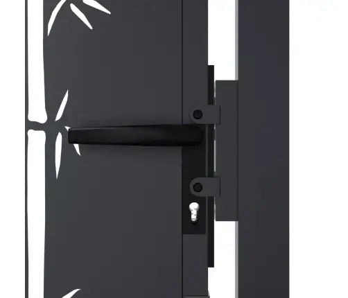 Dārza Vārti, Antracītpelēki, 105X80Cm, Tērauds, Bambusa Dizains Vidaxl