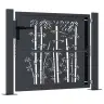 Dārza Vārti, Pelēki, 105X105 Cm, Tērauds, Bambusa Dizains Vidaxl