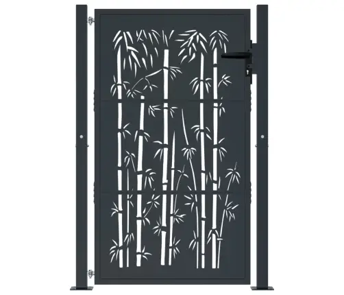 Sodo Vartai, Antracito Spalvos, 100X150 cm Plienas, Bambuko Dizainas