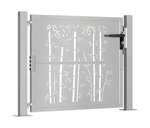 Dārza Vārti, 105X80 Cm, Tērauds, Rūsas Efekts, Bambusa Dizains Vidaxl