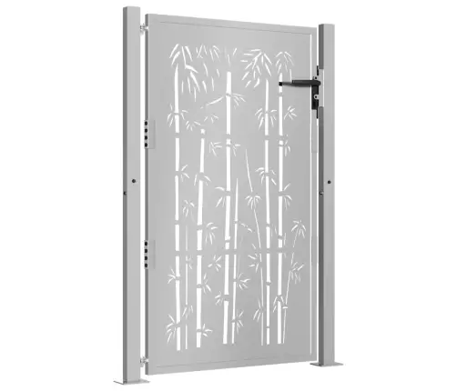 Dārza Vārti, 105X155 Cm, Tērauds, Rūsas Efekts, Bambusa Dizains Vidaxl