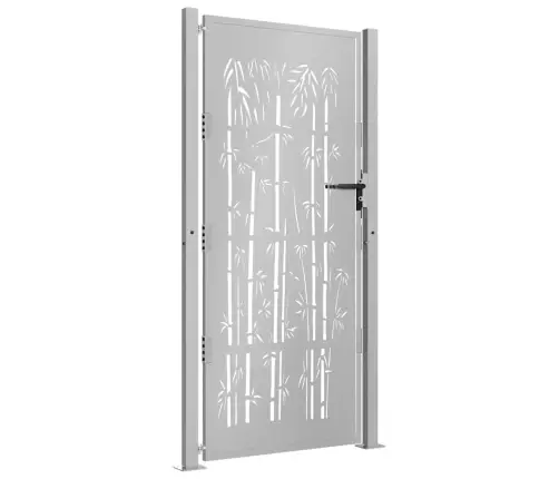 Dārza Vārti, 105X205 Cm, Tērauds, Rūsas Efekts, Bambusa Dizains Vidaxl