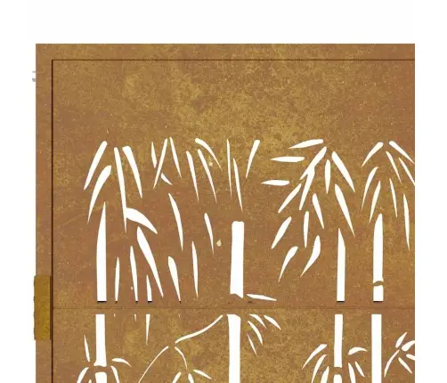 Dārza Vārti, 105X205 Cm, Tērauds, Rūsas Efekts, Bambusa Dizains Vidaxl