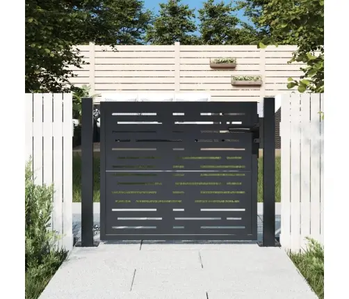 Dārza Vārti, Antracītpelēki, 105X80 Cm, Tērauds Vidaxl