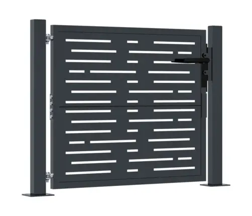 Sodo Vartai, Antracito Spalvos, 100X100 cm Plienas, Kvadratinis Dizainas