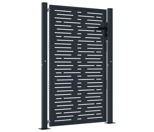 Sodo Vartai, Antracito Spalvos, 100X125 cm Plienas, Kvadratinis Dizainas