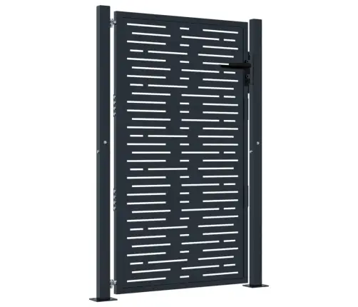 Dārza Vārti, Antracītpelēki, 105X155 Cm, Tērauds Vidaxl