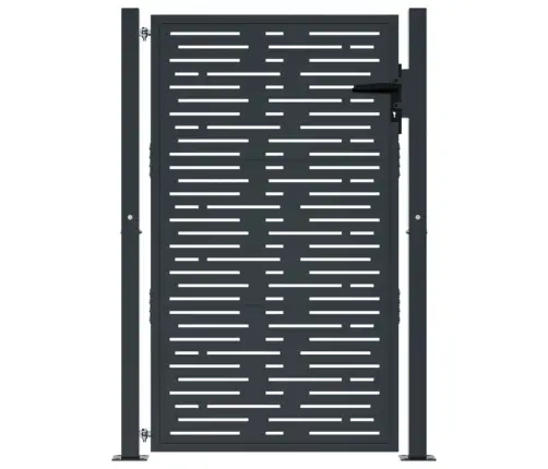 Dārza Vārti, Antracītpelēki, 105X155 Cm, Tērauds Vidaxl