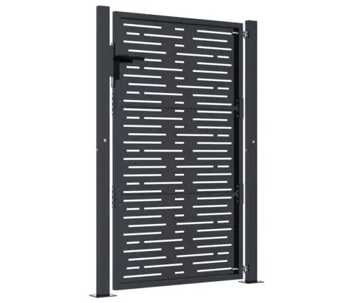 Dārza Vārti, Antracītpelēki, 105X155 Cm, Tērauds Vidaxl