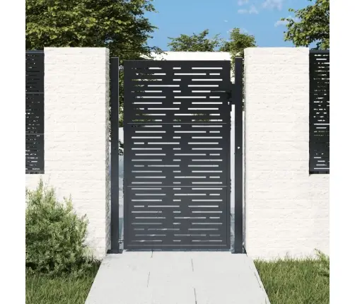 Dārza Vārti, Antracītpelēki, 105X155 Cm, Tērauds Vidaxl