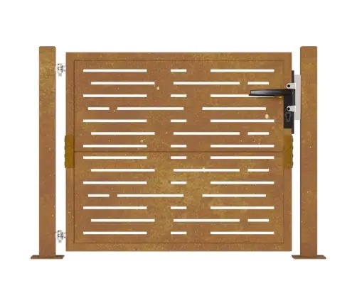 Sodo Vartai, 100X75 cm Corten Plienas, Kvadratinis Dizainas