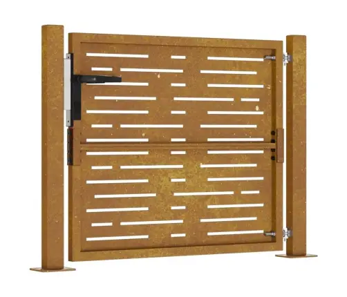 Sodo Vartai, 100X75 cm Corten Plienas, Kvadratinis Dizainas