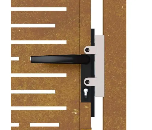 Sodo Vartai, 100X75 cm Corten Plienas, Kvadratinis Dizainas