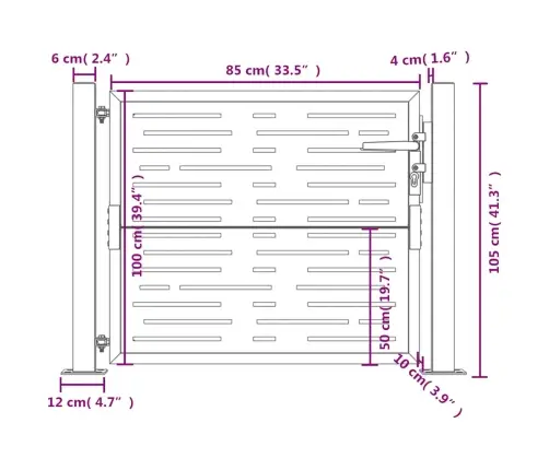 Dārza Vārti, 105X105 Cm, Tērauds Ar Rūsas Efektu Vidaxl