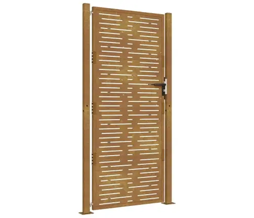 Dārza Vārti, 105X205 Cm, Tērauds Ar Rūsas Efektu Vidaxl