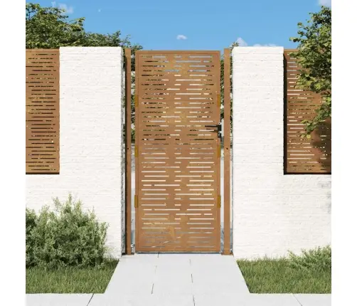 Dārza Vārti, 105X205 Cm, Tērauds Ar Rūsas Efektu Vidaxl