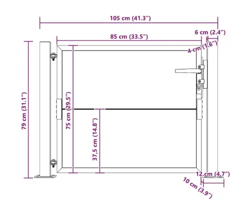 Dārza Vārti, 105X80 Cm, Tērauds Ar Rūsas Efektu Vidaxl