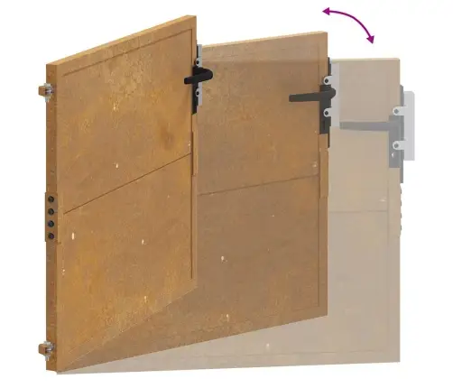 Sodo Vartai, 105X105 cm Corten Plienas