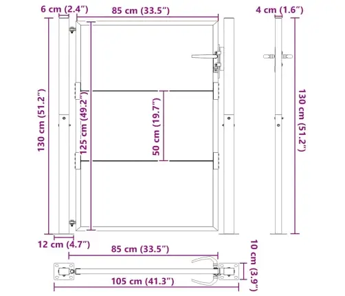 Dārza Vārti, 105X130 Cm, Tērauds Ar Rūsas Efektu Vidaxl